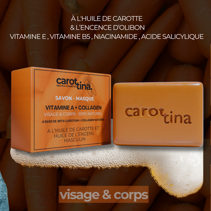 SAVON A L'HUILE DE CARROTE & L'HUILE DE L'ENCENS D'OLIBON By Carotina®